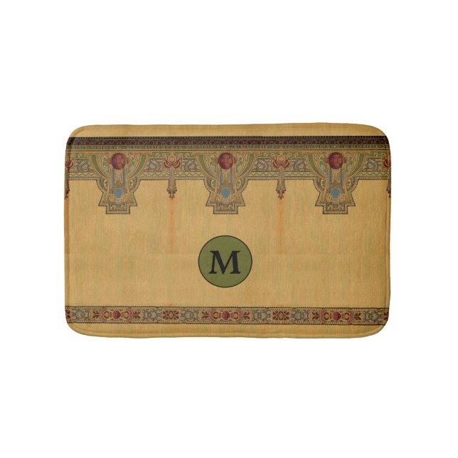 Arts & Crafts, Craftsman or Mission Style Roses Bath Mat (Front)