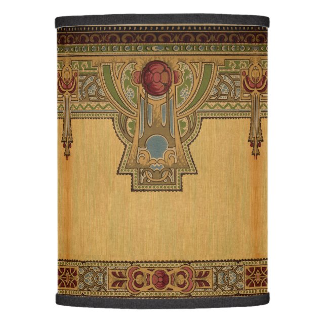 Arts & Crafts, Craftsman or Mission Style Roses Lamp Shade (Front)