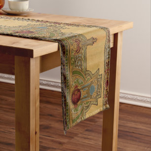 Arts & Crafts, Craftsman or Mission Style Roses Short Table Runner