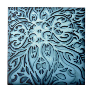 Arts & Crafts Decorative Tile in Blue