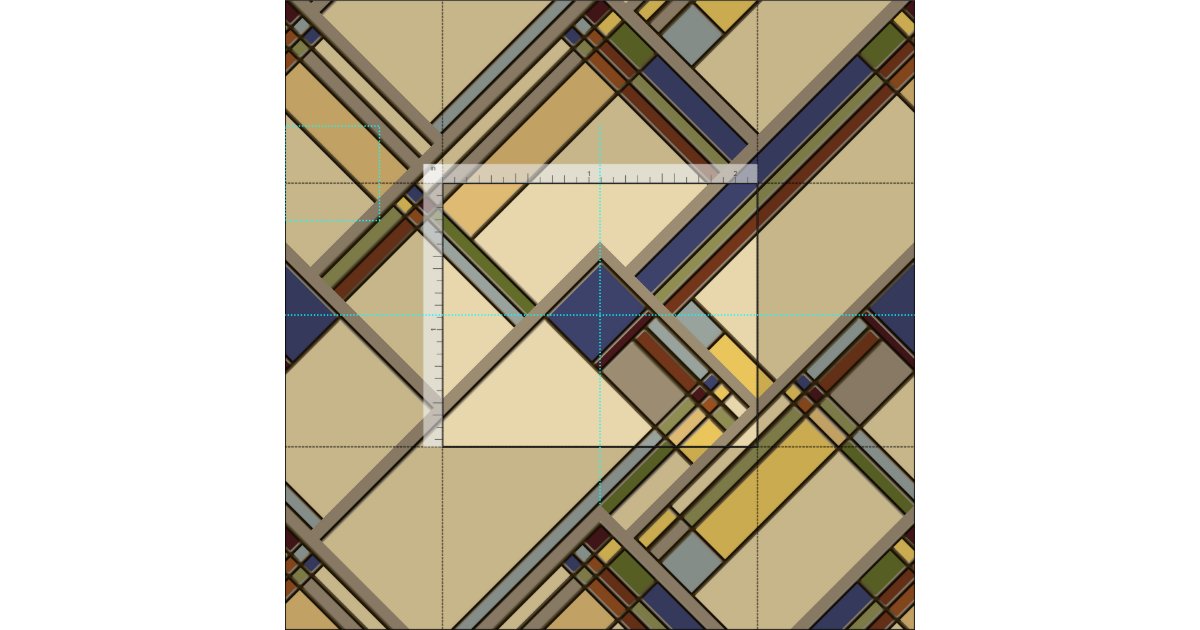 Arts & Crafts Fall Geometric Pattern Fabric | Zazzle