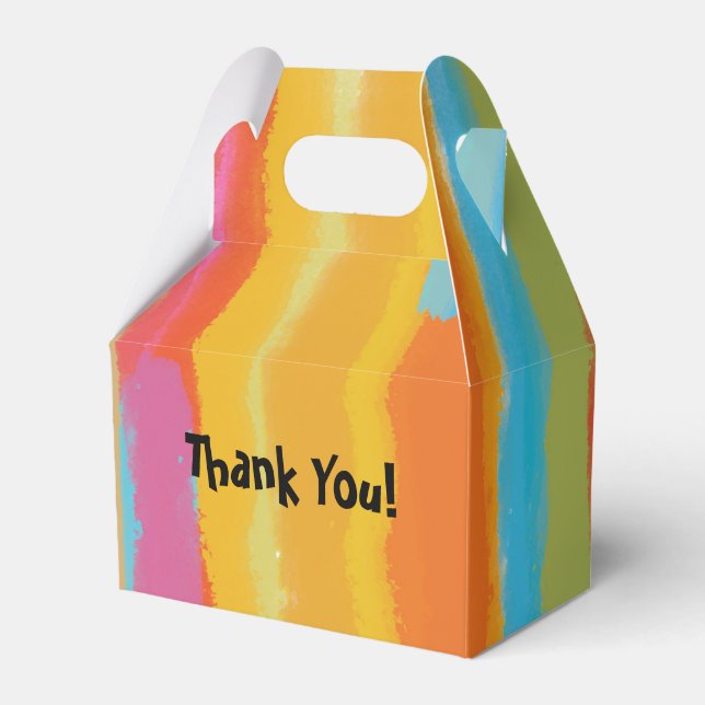 Arts & Crafts Painting Birthday Party Favor Boxes (Front Side)