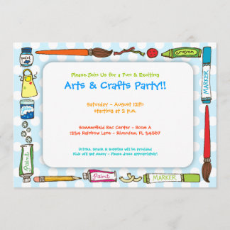 Arts & Crafts Party Invitation