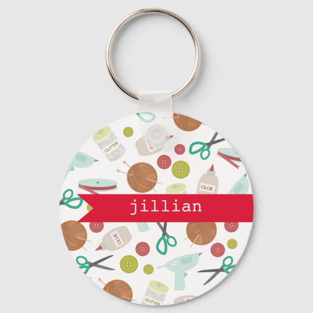 Arts & Crafts Personalized Keychain (Front)