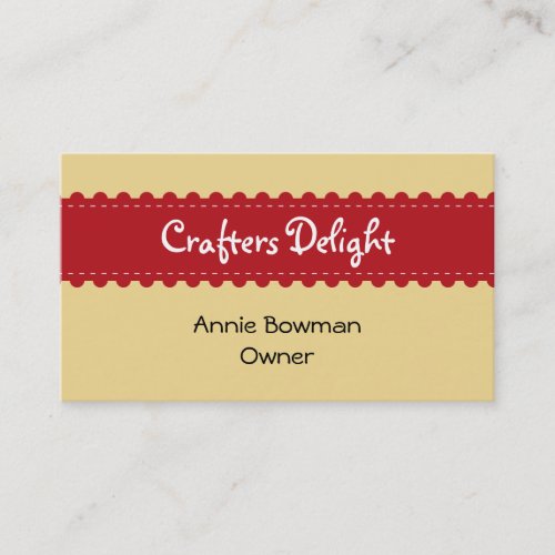 Arts crafts ribbon accessories handmade business business card template