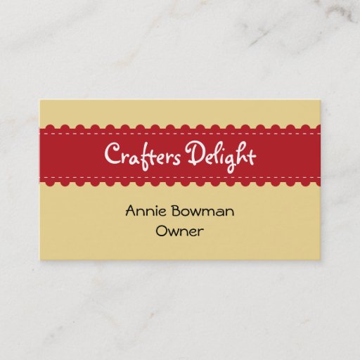 Customizable Arts crafts ribbon accessories handmade business business card template