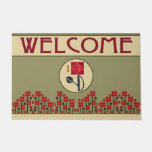 Arts &amp; Crafts Rose Garden In The Mission Style Doormat at Zazzle