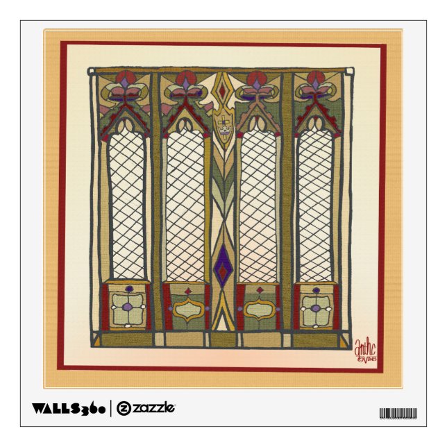 Arts & Crafts Style Wal Decal! Wall Sticker (Front)