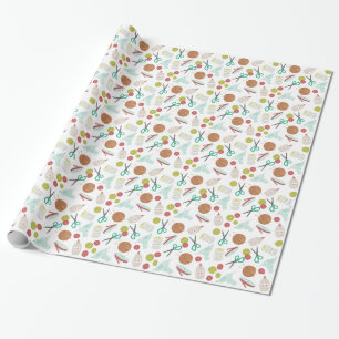 Arts & Crafts Theme Pattern Wrapping Paper