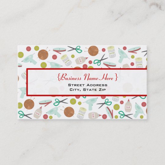 Arts & Crafts Themed Business Card