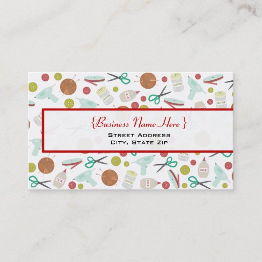 Customizable Arts &amp; Crafts Themed Business Card