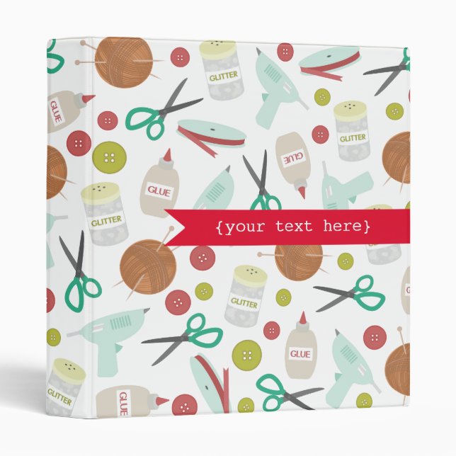 Arts & Crafts Themed Personalized Binder (Front/Spine)