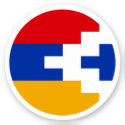 Artsakh Flag Round Sticker