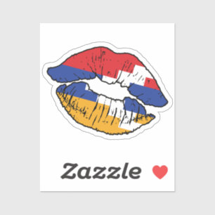 Artsakh Karabakh Lipstick Love Flag Sticker
