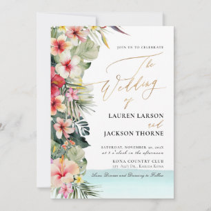 ArtsApp Chic Tropical Paradise Wedding Invitation
