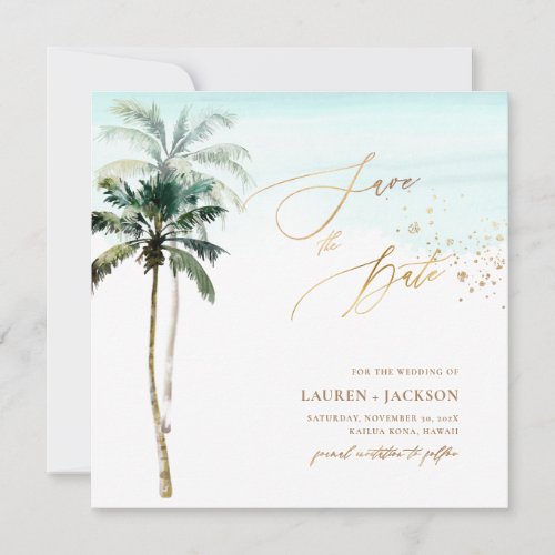 ArtsApp Chic Tropical Paradise Wedding Save The Date