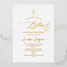 ArtsApp Elegant Calligraphy Baptism 1st Birthday