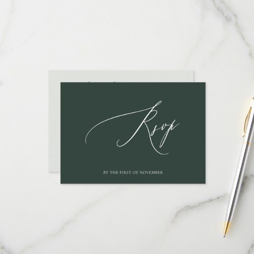 ArtsApp Elegant Lush Green RSVP Luxe Calligraphy