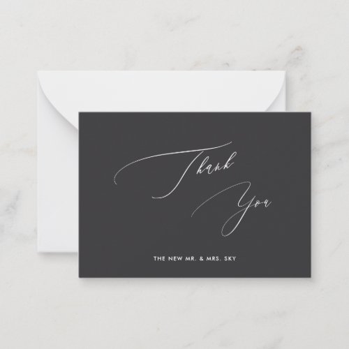 ArtsApp Elegant Luxe Calligraphy Thank You Note Card