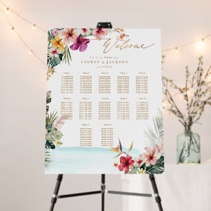 ArtsApp Elegant Tropical Paradise by the Shore Foam Board