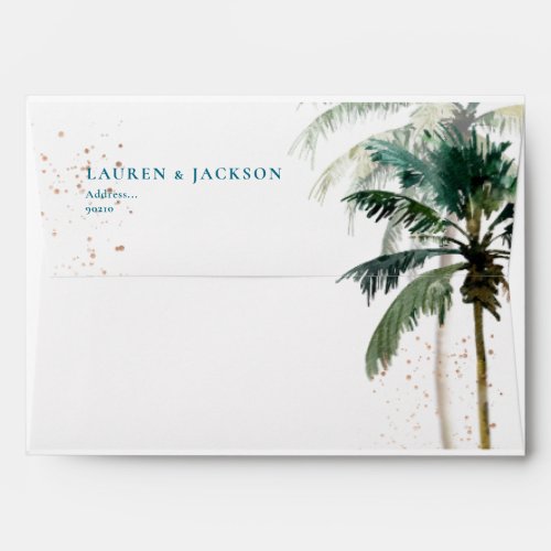 ArtsApp Elegant Tropical Paradise Palm Trees Envelope