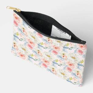 ArtsApp H2 Blush Pink Roses Pocket Square Accessory Pouch