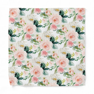 ArtsApp H2 Blush Pink Roses Pocket Square Bandana