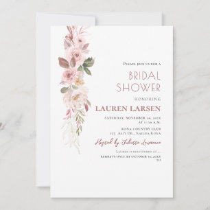 ArtsApp H2 Dusty Pink Roses Bridal Shower Invitation