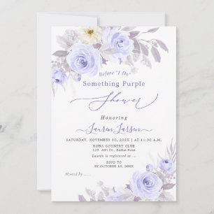 ArtsApp H2 Dusty Purple Roses Bridal Shower Invitation