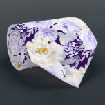 ArtsApp H2 Dusty Purple Roses Wedding Neck Tie<br><div class="desc">ArtsApp wedding neck tie -- dusty purple watercolor roses,  mauve foliage and white daisies.  DIY background color,  lavender.  All elements are editable. Copyright © 2023 ArtsApp™. All rights reserved.</div>