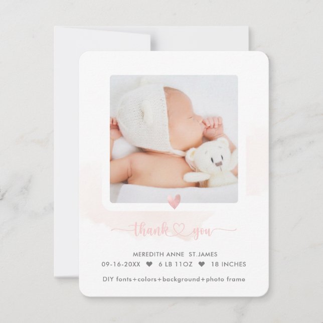 ArtsApp H2 Shower Thank You+Birth Announcement (Front)