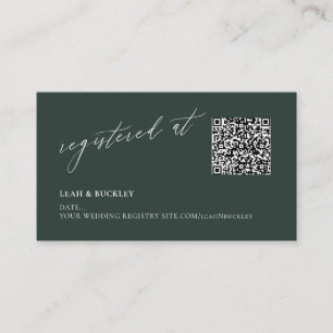 ArtsApp QR Code DIY Color Forest Green Registry  Enclosure Card