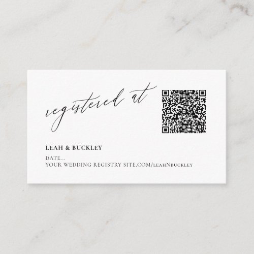ArtsApp QR Code Event Registry Luxe Calligraphy Enclosure Card