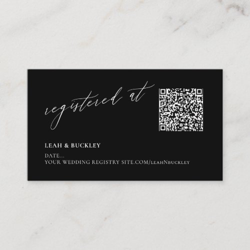 ArtsApp QR Code Event Registry Luxe Calligraphy Enclosure Card