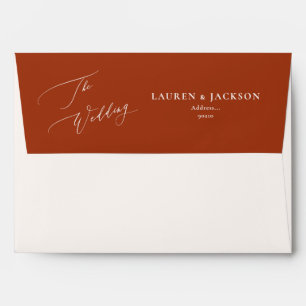 ArtsApp Terracotta Calligraphy Wedding DIY Envelope