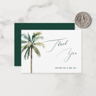 ArtsApp Tropical Luxe Calligraphy Thank You Note Card