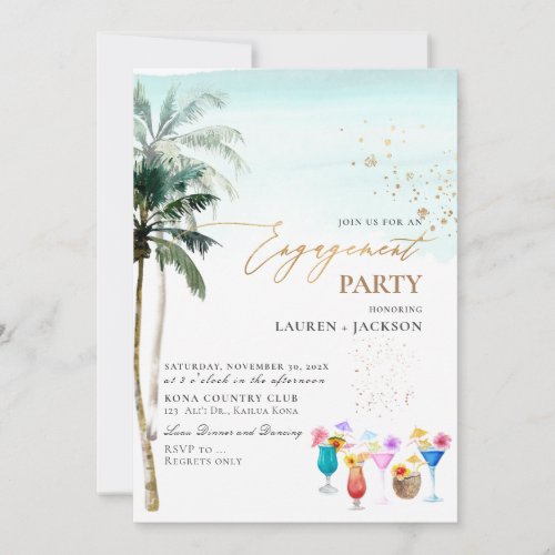 ArtsApp Tropical Paradise Breeze Palms Invitation