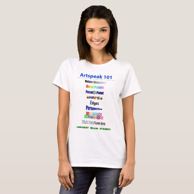 Artspeak 101 for Women T-Shirt (Front Full)