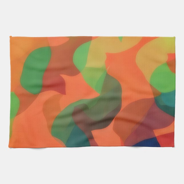 Artsy Abstract and Colorful Kitchen Towel (Horizontal)