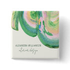 Artsy Abstract Green Watercolor Marble QR Code