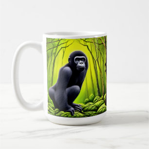 Artsy Abstract Jungle Gorilla Coffee Mug