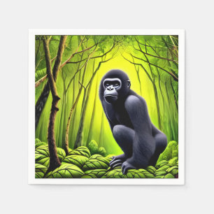Artsy Abstract Jungle Gorilla Napkins