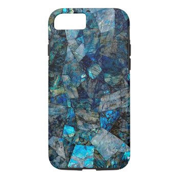 Artsy Abstract Labradorite Mosaic Iphone 7 Case by VeRajArt at Zazzle