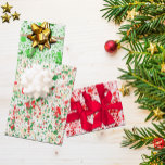Artsy Abstract Paint Splatters Christmas Holiday Wrapping Paper Sheets<br><div class="desc">This unique, modern, artistic Christmas and winter holiday design features festive impressionistic watercolor paint splatters in red, green, pink and cream in different combinations on white backgrounds with a fun, painterly acrylic, gouache or ink look. This set includes three separate paint splash patterns: red, green and cream on white, tints...</div>