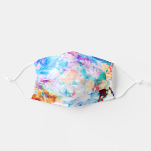 Artsy Abstract Summer Rainbow Tie Dye Adult Cloth Face Mask
