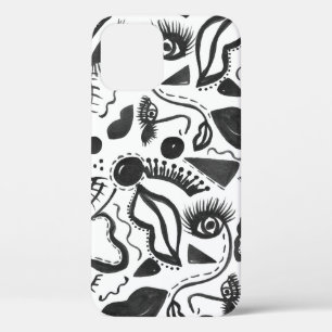 Artsy Abstraction: Faces, Lips, Geometric Magic! iPhone 12 Case