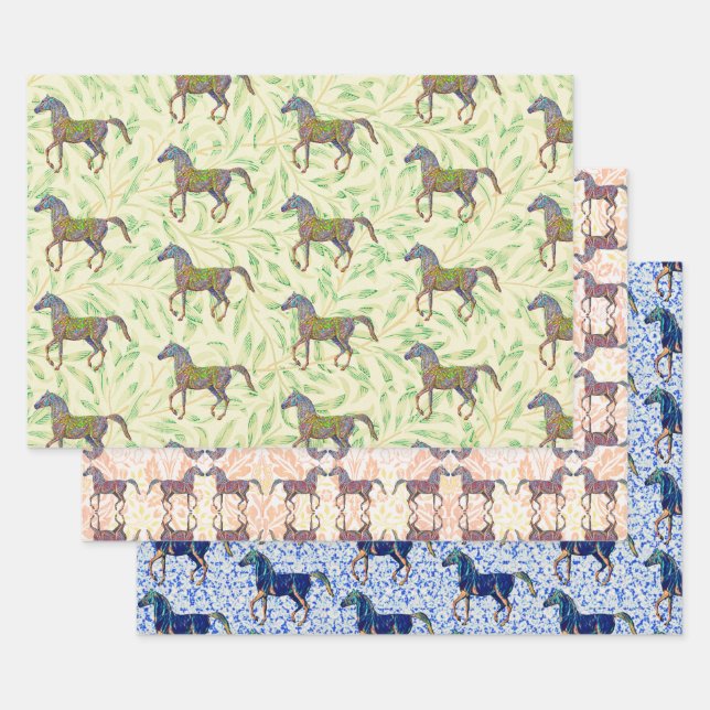 Artsy and Pretty Horse Wrapping Craft Paper (Set)