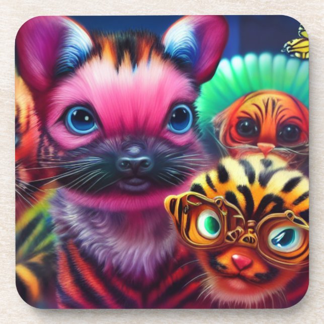 Artsy Animals Beverage Coaster (Front)