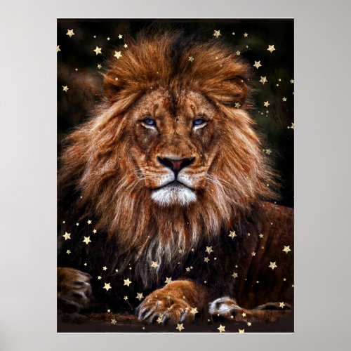  Artsy AP23 Artistic Celestial  Mystical LION P Poster