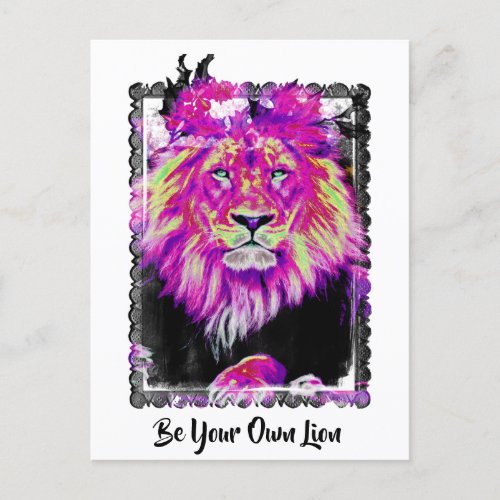  Artsy AP23 Artistic Painting Abstract LION Postcard